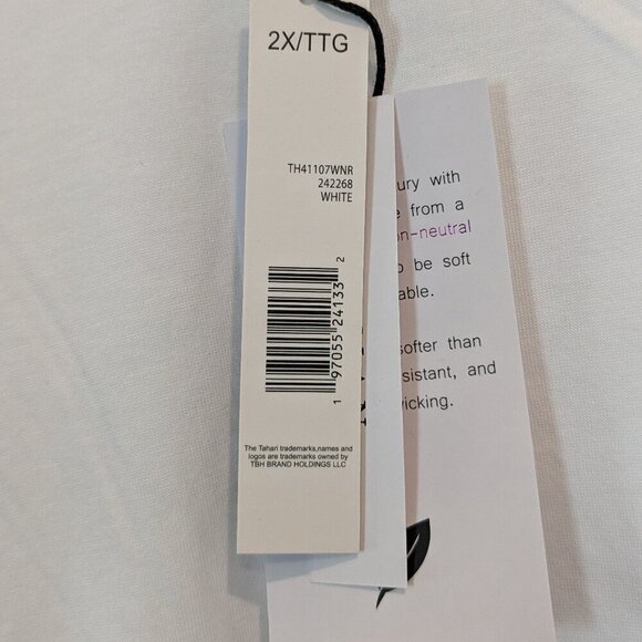 T Tahari Top Size 2X White Crochet Scalloped Lace Short Flutter Sleeves NWT Airy - Picture 8 of 13